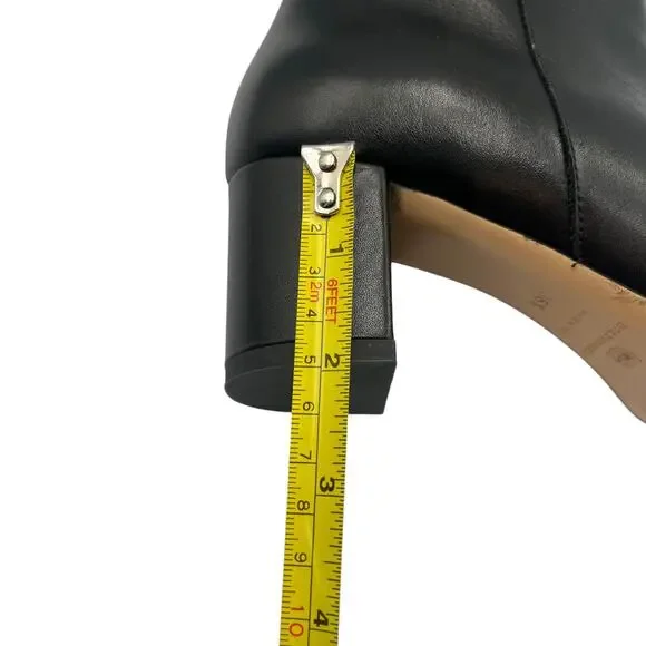 Bruno Magli Paula Leather Block Heel Tall Knee High Boots Black Size 36.5 US 6.5 - Picture 8 of 8